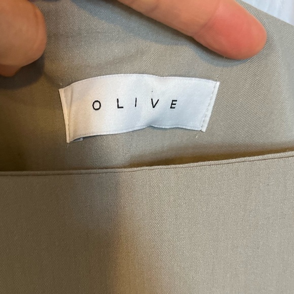 Contemporary Olive Clothing Apron Tunic Olive Green Sleeveless Dress One Size - Picture 6 of 12